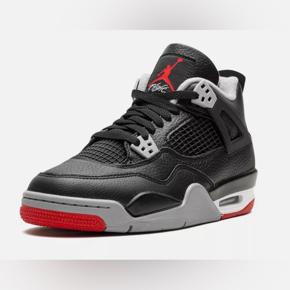 Nike Air Jordan 4 Retro Bred Reimagined FQ8213-006 GS Sz 7Y EUC